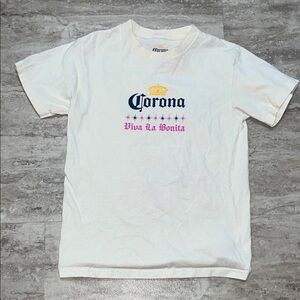 Corona Tee with Blue and Pink Design small